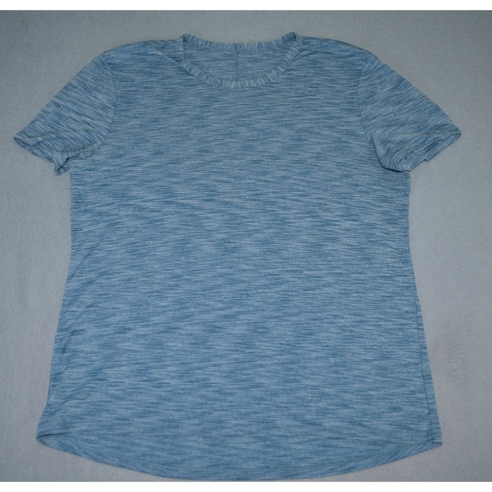 lululemon Men's XL Blue Heathered Crew Neck Short Sleeve Shirt